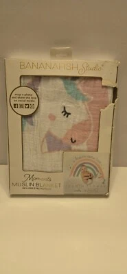 Manta de muselina unicornio Bananafish Studio Moments Foto 1 de 4