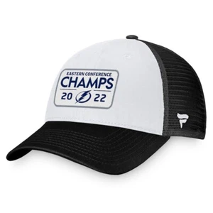 Tampa Bay Lightning Fanatics 2022 Eastern Cap Hat Champions Locker Room Trucker - Picture 1 of 4
