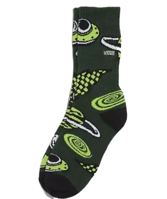 Calcetines Vans Off The Wall Out Of This World UFO Alien Niños Verde Crew Talla 1-6 Foto 1 de 3