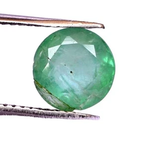 6 mm Certified Natural Emerald Round Cut 0.94 CTS Untreated Loose Gemstone - Picture 1 of 4