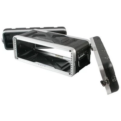 NEW 3U Portable Shallow 19" Rack Road Case ABS Carrying Cabinet Box Pro Audio DJ - Image 1 of 2
