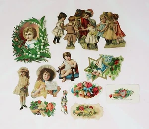 Vintage Victorian Die Cut Shapes, Craft Scrapbook 11 Pieces - Picture 1 of 5