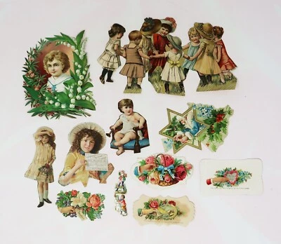 Vintage Victorian Die Cut Shapes, Craft Scrapbook 11 Pieces - Image 1 of 4