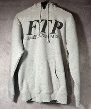 FTP Hoodie Sweatshirt Gray Size Small