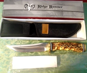 Ridge Runner Wichita Skinner Hunting Skinning Knife Fixed Blade & Sheath 17RR435 - Picture 1 of 7