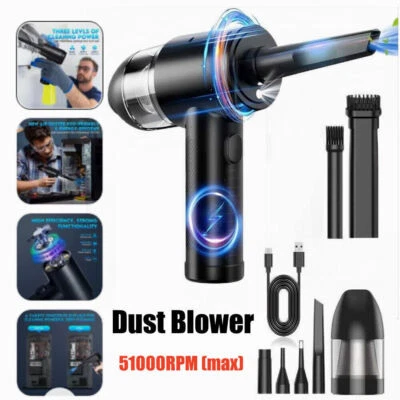 110000RPM Handheld Cordless Electric Air Duster Cleaner Keyboard Car Dust Blower - Image 1 of 4