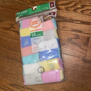 Wonder Nation Girls Briefs, 13 Pack, Size 6 tag free - Picture 1 of 10