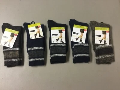 NUEVO CON ETIQUETAS Para mujeres No Nonsense Media Pantorrilla Bota Calcetines Zapato 4-10 Multi 5 Pares #1103Z Foto 1 de 2