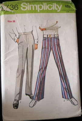 MEN'S PANTS & JEAN-CUT BELL-BOTTOM PANTS by Simplicity - Image 1 of 3