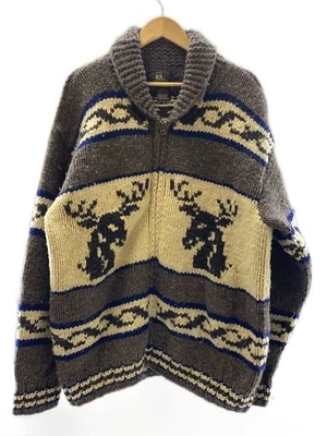 RRL RALPH LAUREN THICK CARDIGAN MEN COLOR MULTICOLOR MATERIAL WOOL SIZE L USED - Image 1 of 4