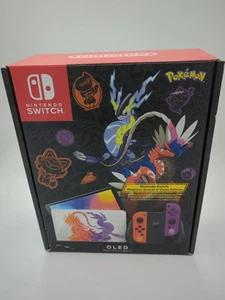 Nintendo Switch OLED Pokemon Scarlet & Violet Edition With Pokemon Scarlet Game - Picture 1 of 11