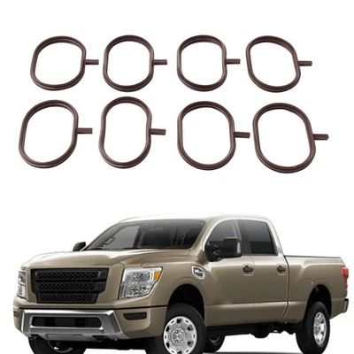 8Pcs Ansaugkrümmer Dichtungssatz Ersatz für Nissan Armada Titan XD 2016-2024 - Image 1 of 4