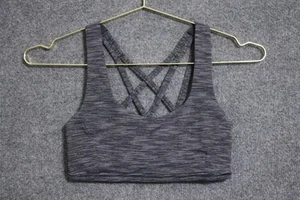 Lululemon Sports Bra Women 4 Gray Energy Train Run Yoga Gym Padded Athleisure - Picture 1 of 4