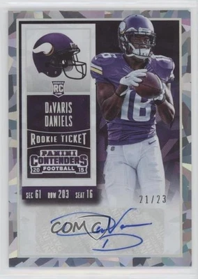 2015 Panini Contenders Cracked Ice Ticket /23 Davaris Daniels Rookie Auto RC - Image 1 of 2