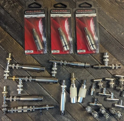 Lote de conectores - Adaptadores coaxiales Calrad XLR 3 pines macho a hembra BNC  Foto 1 de 4