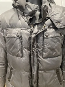Mackage Gray Hooded Puffer Jacket Size L-XL Large Sz 44 - Picture 1 of 18