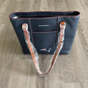 Dooney & Bourke New England Patriots Small Pebble Lexington Shopper Purse Bag - Picture 1 of 9