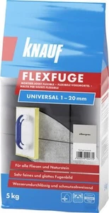 Knauf Fugenmörtel Flexfuge Universal 1 - 20 mm silbergrau 5 kg - Bild 1 von 5
