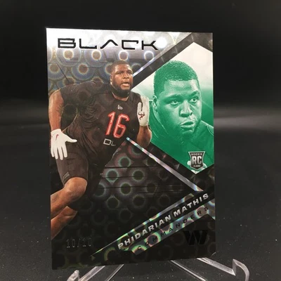 Phidarian Mathis 2022 Panini Black Emerald 163 #/10 Commanders Bills VG Rookie - Image 1 of 2