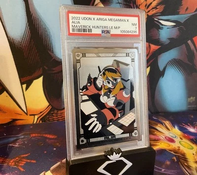 🔥2022 UDON X ARIGA  MEGAMAN X -Alia Maverick Hunters LE Metal Plate Psa 7 - Image 1 of 4