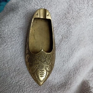 Vintage Brass Ashtray Breweriana Slipper Decorative Ornament - Picture 1 of 5