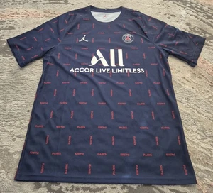 Nike Jordan x Paris Saint-Germain 2021-2022 pre-match or training shirt Sz L - Picture 1 of 8
