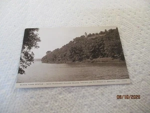 Black Hawk Statue from Margaret Fuller Island Route 2 Oregon Ill. Postcard - Picture 1 of 2