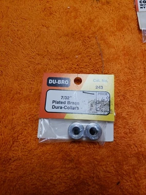 Du-Bro - 7/32" Plated Brass Dura-collars - New Part 243 - JT25 - Image 1 of 4