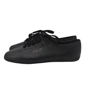 Vintage 1994 LA Gear schwarze Damen-Sneaker Schnürschuhe Leder 10 - Bild 1 von 12