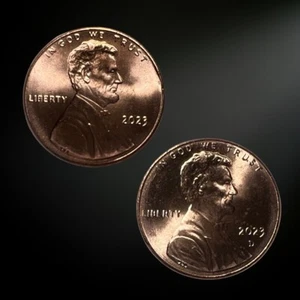 2023 P D Lincoln Shield Cent (BU) Brilliant Uncirculated 2 Coin Set - Picture 1 of 2