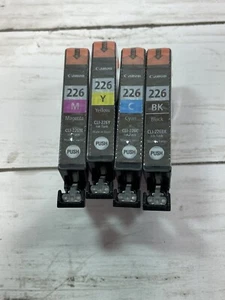 Genuine Canon Ink 4 Cartridges: 226M, 226Y, 226C, 226BK. New w/o box. - Picture 1 of 2