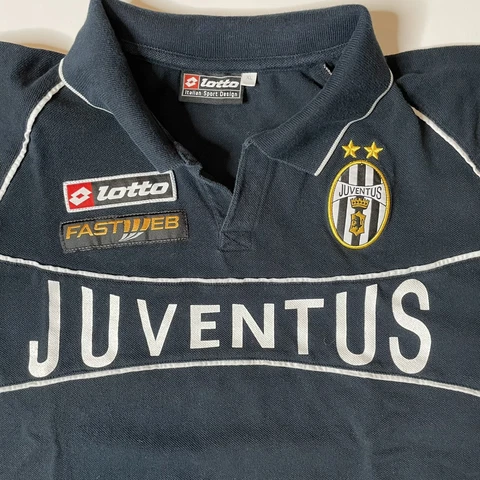 JUVENTUS 2002 2003 Training Football Shirt Jersey Lotto Large Polo Soccer Italy Cover