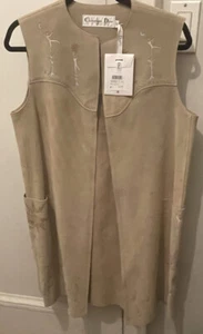 CHRISTIAN DIOR Beige Leather Wastecoat, US 8 EU 40 - Picture 1 of 5