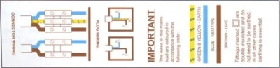 CAMPBELL V2 British wiring instruction cable label Tape print for 3 pin plug & connector