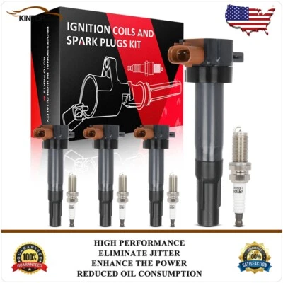 4 Ignition Coils & 4 Spark Plugs Kit For Suzuki SX4 Crossover 2012 2.0L - Image 1 of 4