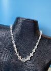 Vintage Estate Graduated Faceted Crystal Bead On Cable Chain Necklace-16 Inches