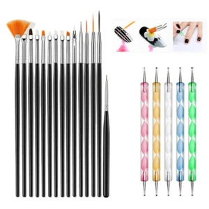 20PCS/Set Nail Art Design Dotting Painting Drawing Polish Brush Pen Tools UV Gel - Picture 1 of 14
