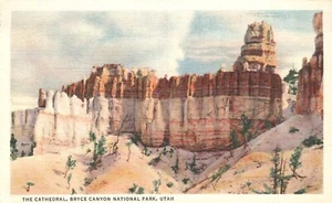 Cathedral Bryce Canyon National Park Utah 1934 Linen Postcard - Picture 1 of 2