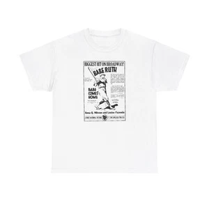 Vintage Babe Comes Home 1927 American Silent Sports Comedy Film 100% Cotton Tee - Picture 1 of 53