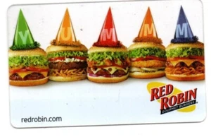Red Robin Gourmet Burgers With Party Hats YUMMM Gift Card No $ Value Collectible - Picture 1 of 1