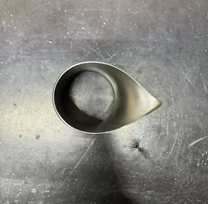 2.5” Tear Drop Exhaust Tips stainless steel weld on - Picture 1 of 4