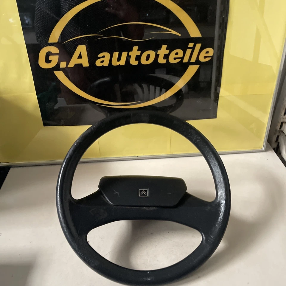 Citroen AX 2 Zwei Speichen Lenkrad Lenkung OHNE AIRBAG Schwarz 96098906 - Bild 1 von 4