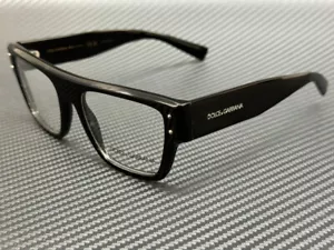 DOLCE & GABBANA DG3384 501 Black Men's 54 mm Eyeglasses - Picture 1 of 5