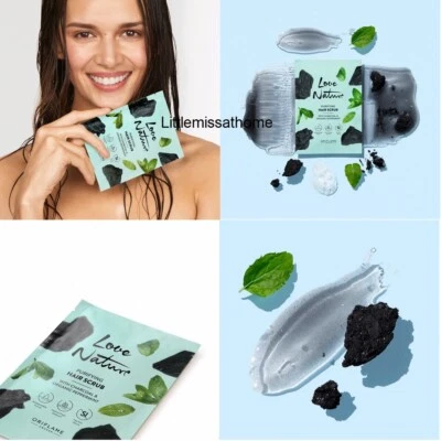 ORIFLAME LOVE NATURE PURIFYING HAIR SCRUB WITH CHARCOAL & ORGANIC PEPPERMINT