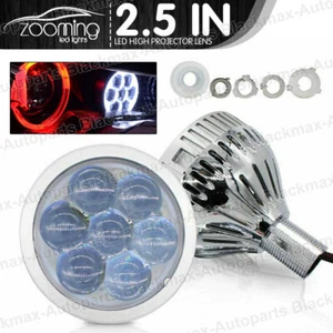 2.5'' LED High Projector Lens Single Beam White Devil Eyes Headlights Retrofit - Bild 1 von 12