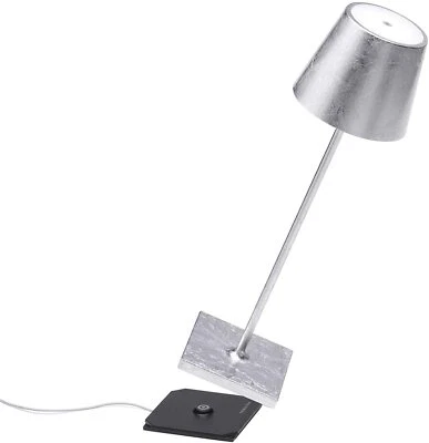 Lampada a led da tavolo Poldina Pro Foglia Argento LD0340BFA Zafferano - Immagine 1 di 4