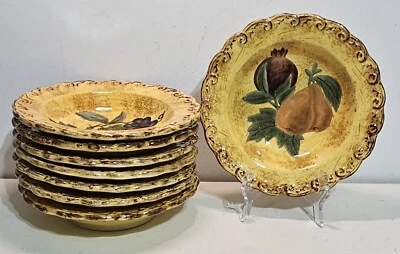 Raymond Waites Pompeii чаши 9 дюймов в оправе сертифицированные международные золотые фрукты - набор из 8 - Изображение 1 из 4