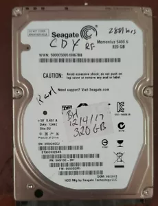 Seagate ST9320325AS 320GB, Internal, 5400 RPM, 2.5" Hard Drive, Storage, As-is - Picture 1 of 2