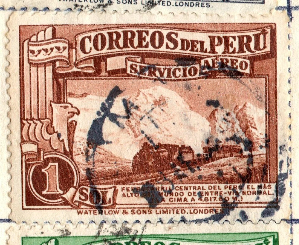 Ferrocarril Central a los Andes a 15.804 pies (4.817 m) ASL, Perú 1937, acepta ofertas Foto 1 de 1