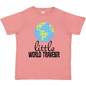 Inktastic Little World Traveler Toddler T-Shirt Travel Traveling Trip Summer Kid - Picture 1 of 13